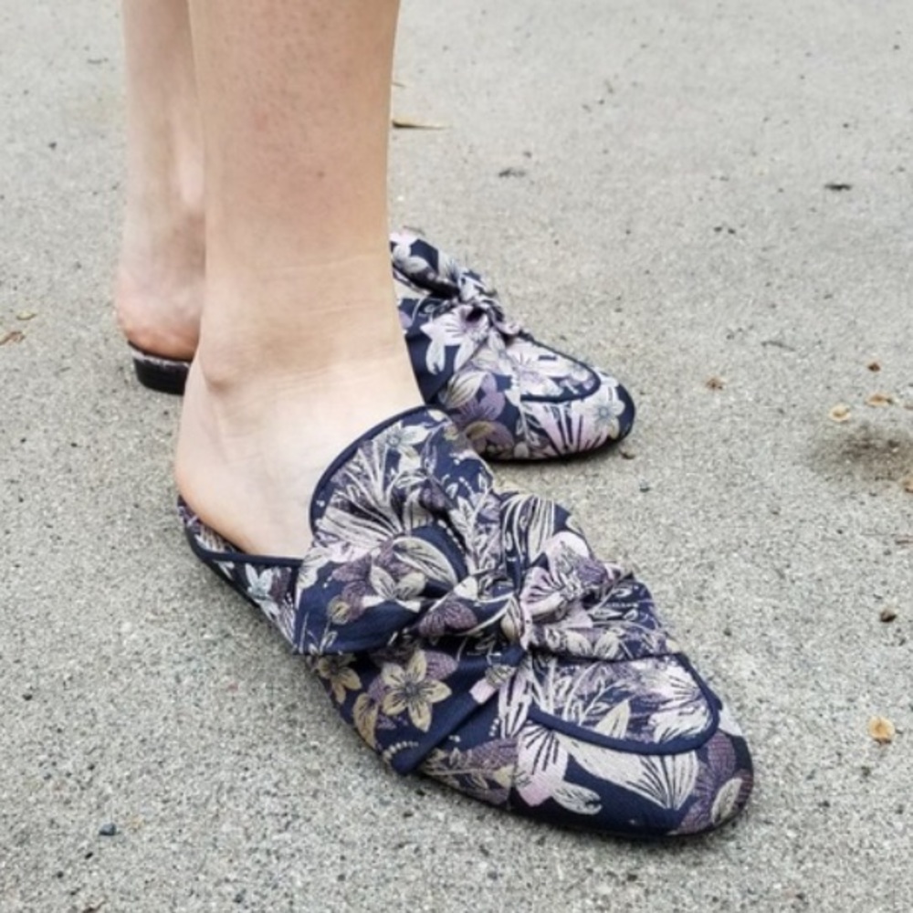A NEW DAY JAQUARD KNOTTED PATTERN BOHO MULE